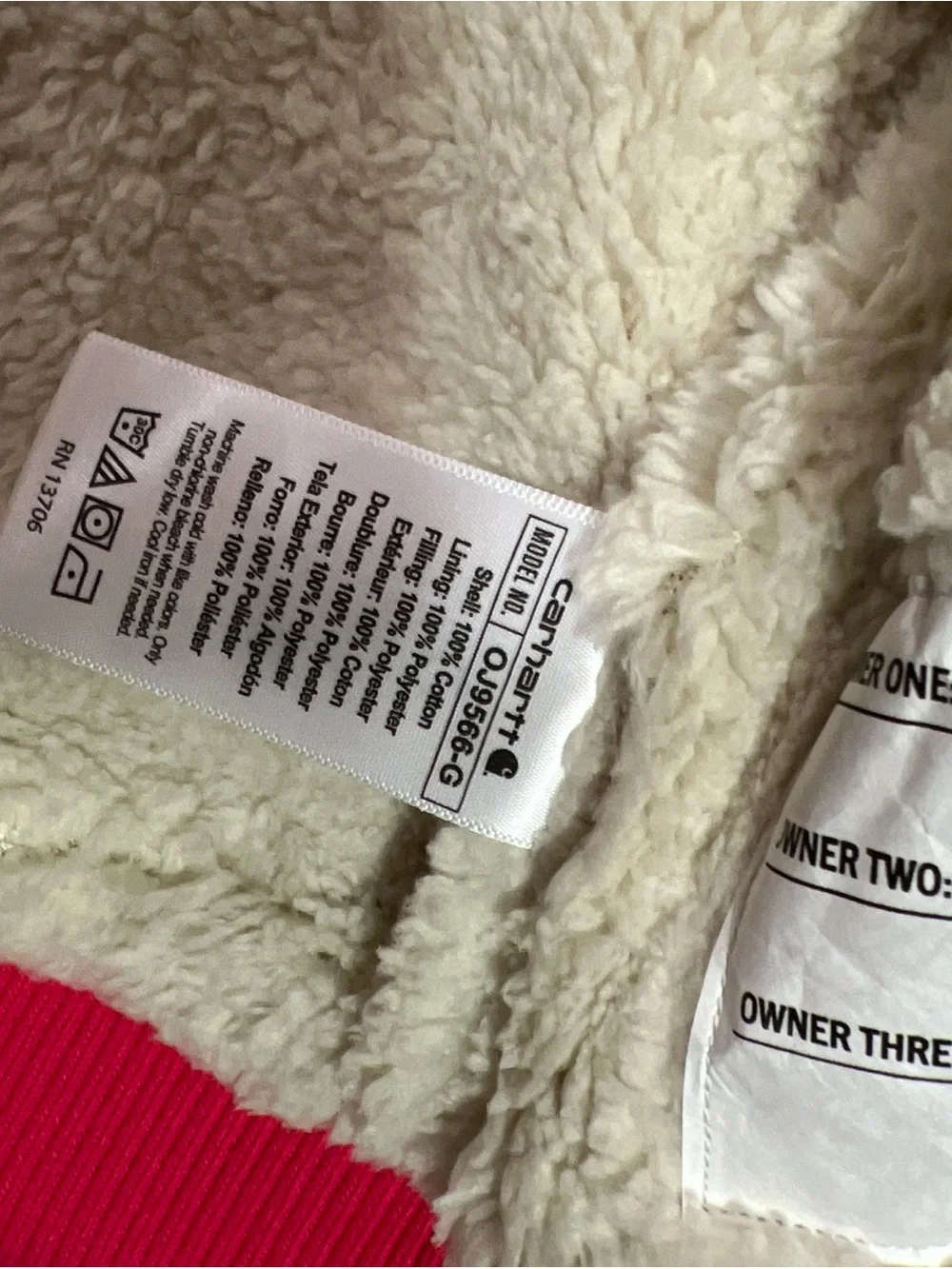 NWT Carhartt Toddler Girl 100% Cotton Canvas Insulate Hood Active Jacket US 12M